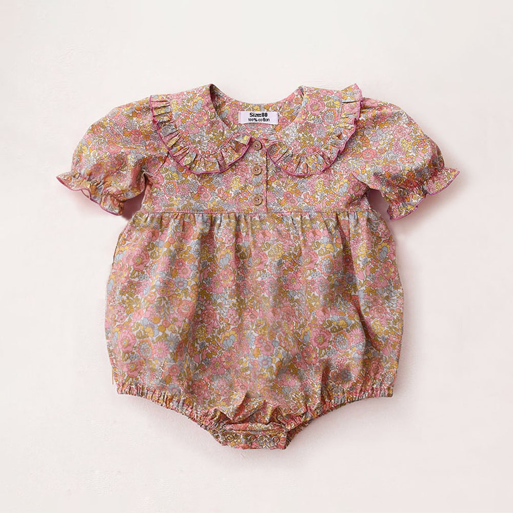 Newborn Baby Girl Romper Floral - Zomer baby romper, schattig bloemetjes meisjes