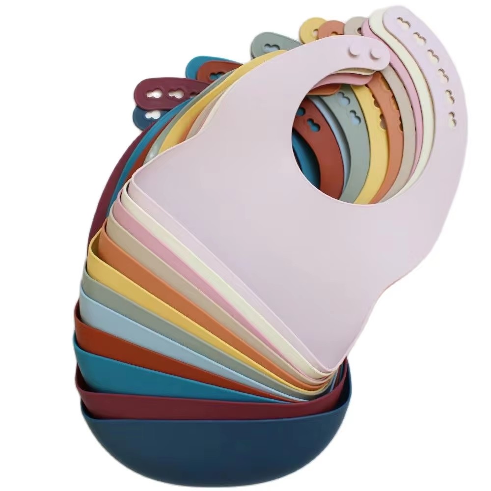 Waterproof Baby Bibs Silicone - Baby Siliconen Dienblad Slabbetje Waterdicht Zacht