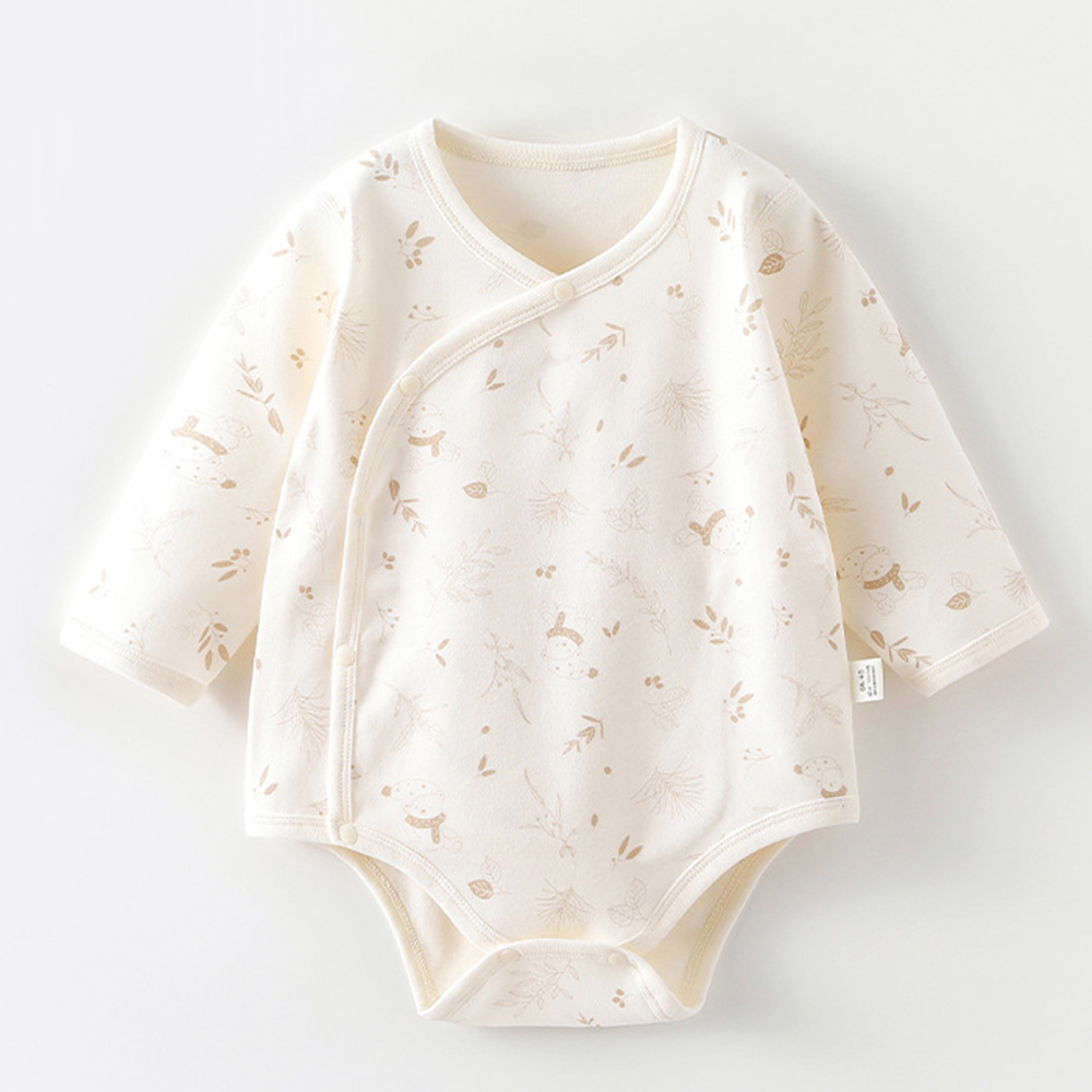 Newborn Baby Girl Romper Floral - Babymeisjesbody met lange mouwen, 100% katoen,