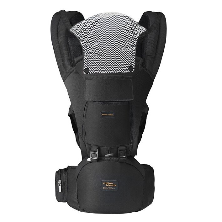 Ergonomic Baby Carrier Newborn To Toddler - Draagzak met heupzitje, ergonomie 6-in-1 draagzak