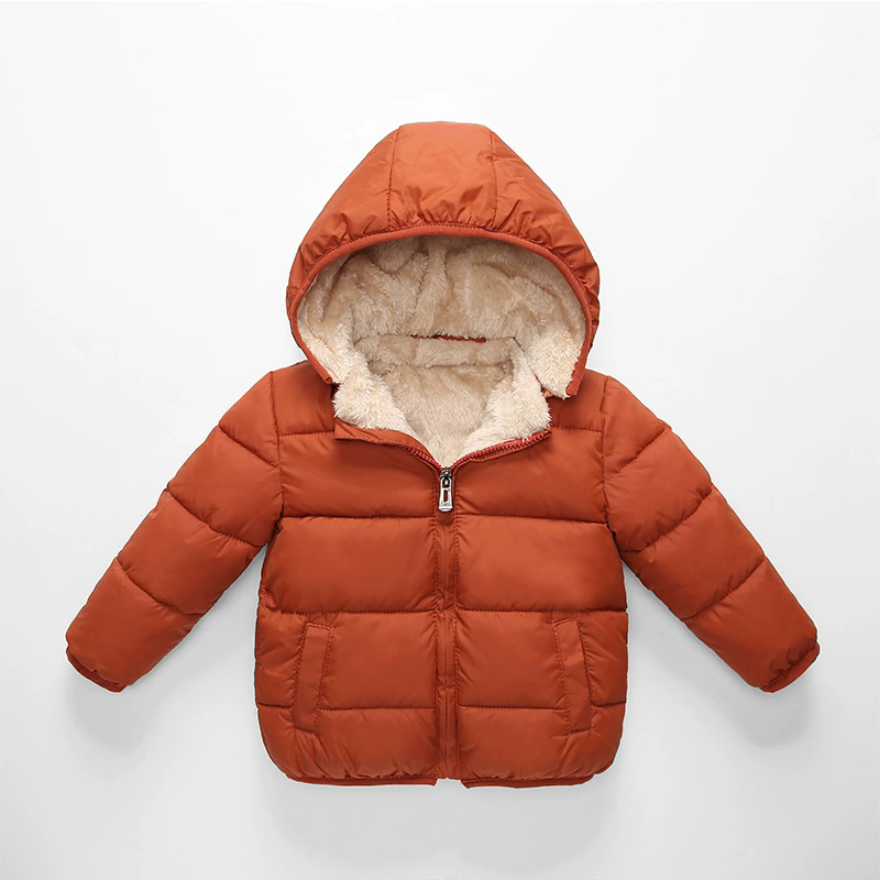 Toddler Boy Winter Fleece Jacket - Winterjas met capuchon voor jongens en