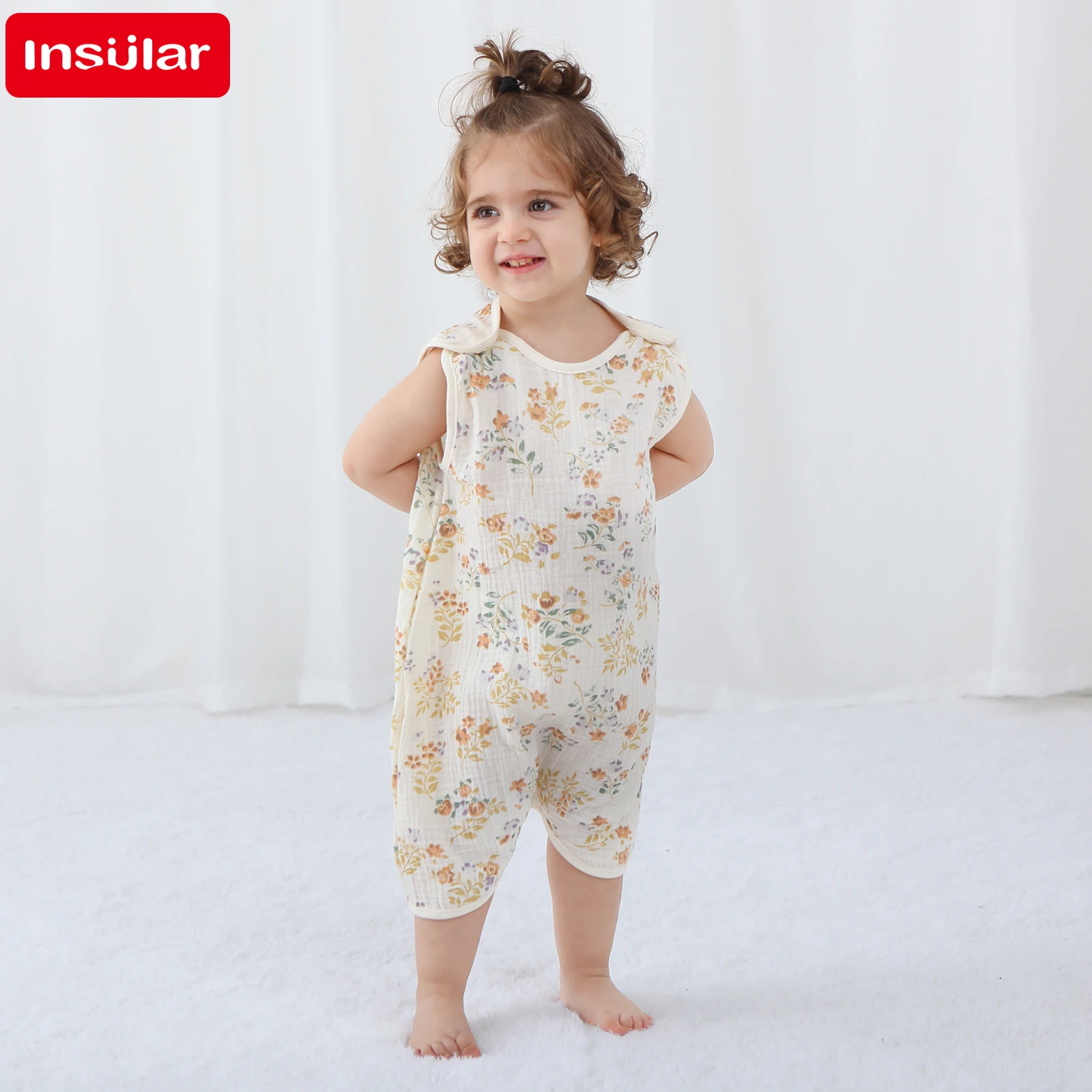 Newborn Baby Girl Romper Floral - INSULAR pasgeboren babymeisje bodysuit zachte cartoon