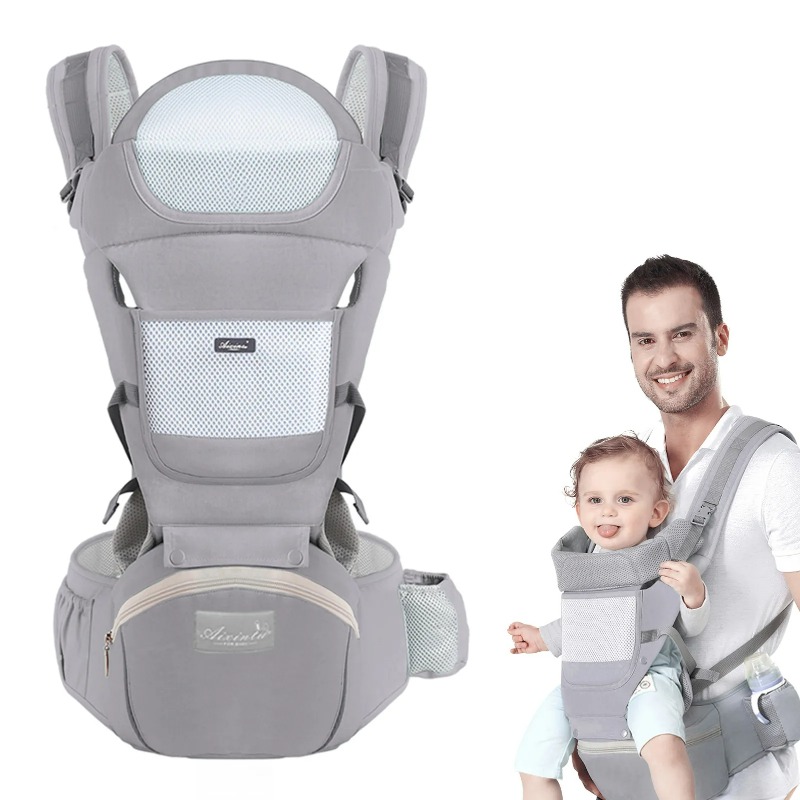 Ergonomic Baby Carrier Newborn To Toddler - Ergonomische babydrager, multifunctionele heupstoel voor baby's,