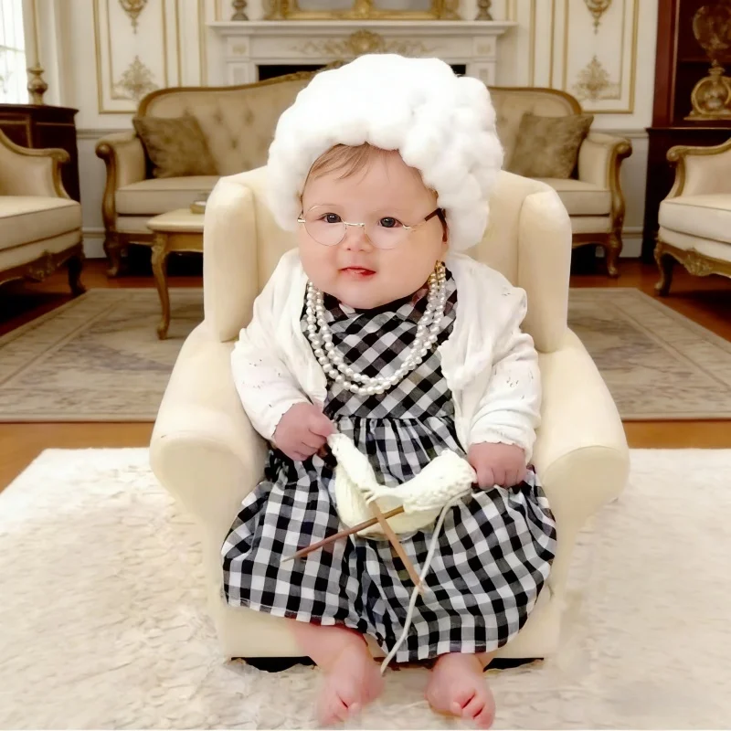 Infant Photography Props Outfit - pasgeboren fotografie rekwisieten baby meisje oma