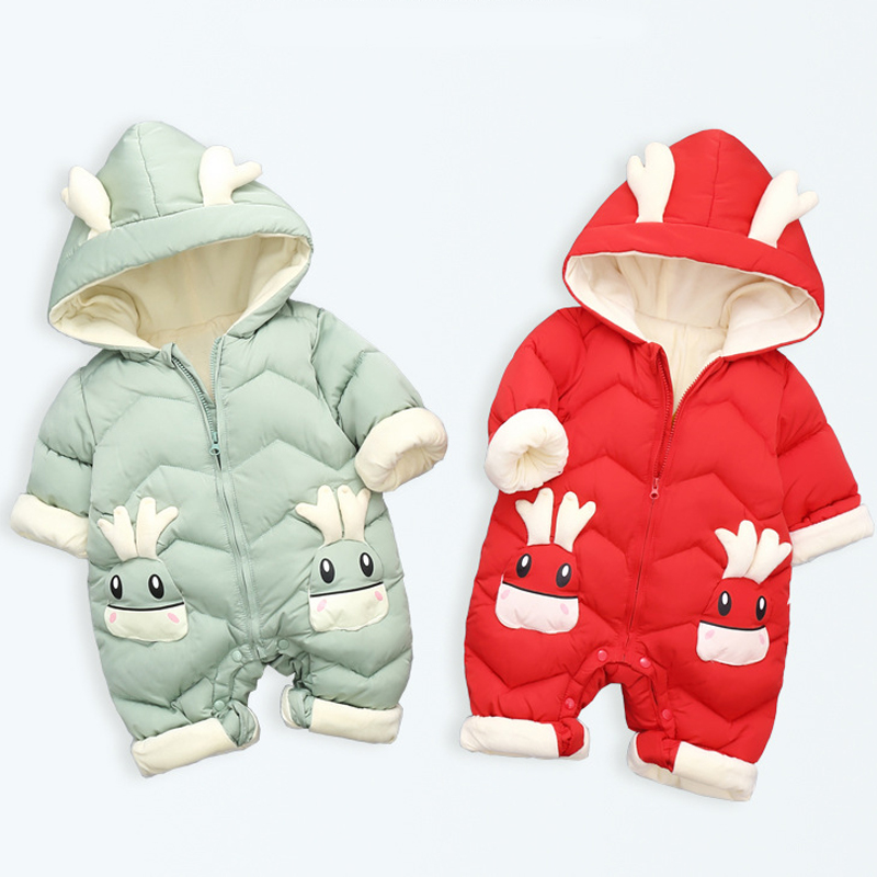 Cotton Baby Onesies Zipper - 1-3Y Baby Dik Fluwelen Rompertjes Kleding
