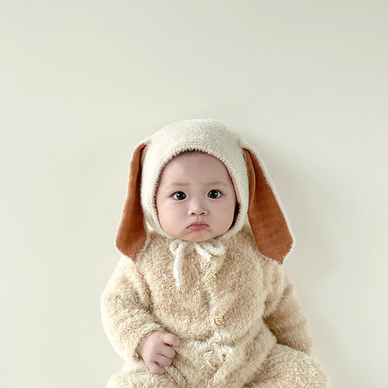 Infant Beanie Hat With Ears - Winter Pluche Baby Bunny Hoed Met