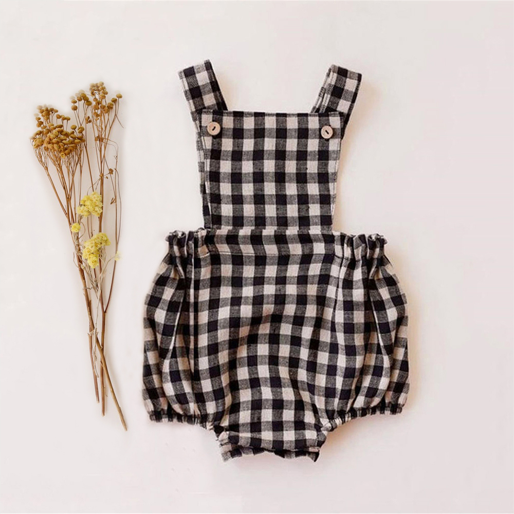 Baby Summer Linen Sleeveless Jumpsuit - Pasgeboren Baby Boy Meisje Romper Voor
