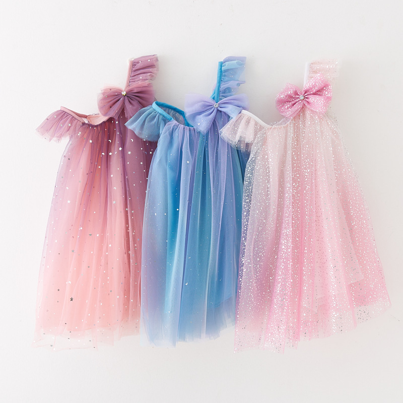 Toddler Girl Tulle Party Dress - 2-9y Zomer Fee Peuter Jurk Mouwloze