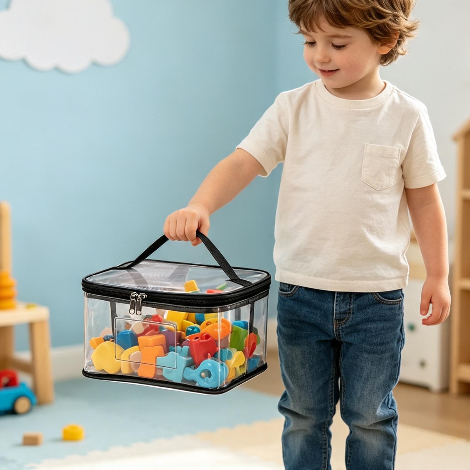 Doorzichtige speelgoedopbergza - Nursery recensie en prijs