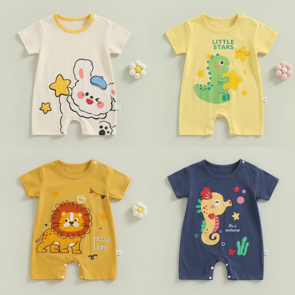 Zomer bedrukte pasgeboren baby - Baby Summer Linen Sleeveless Jumpsuit recensie en prijs