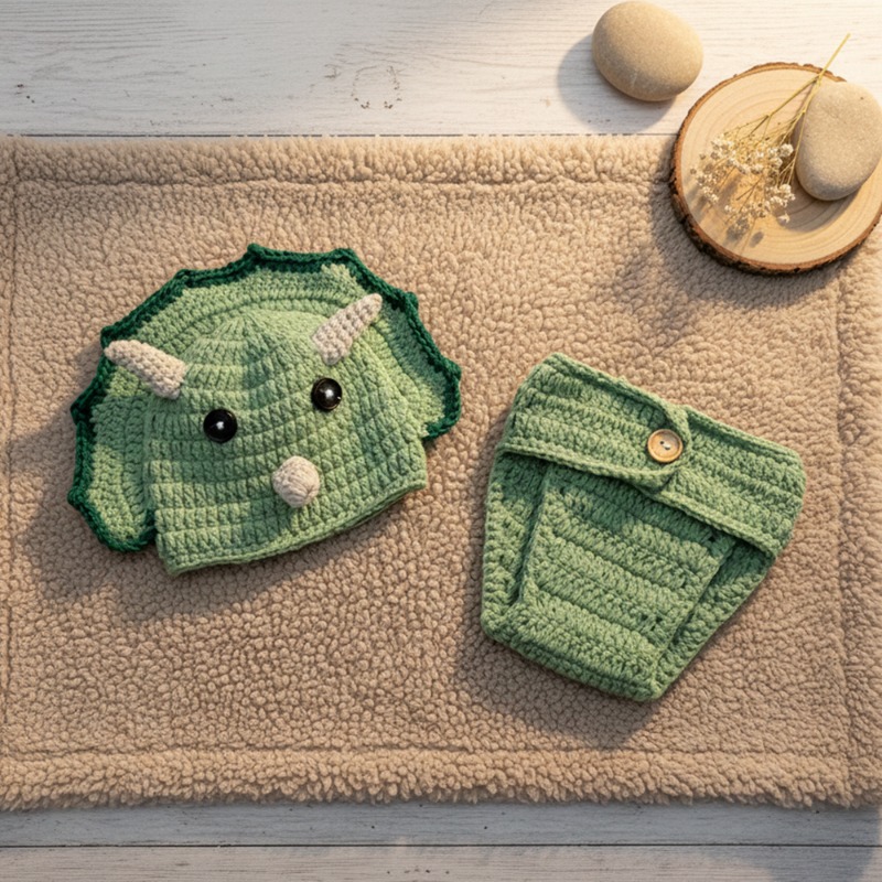 2 stuks gehaakte dinosaurus pa - Infant Photography Props Outfit recensie en prijs