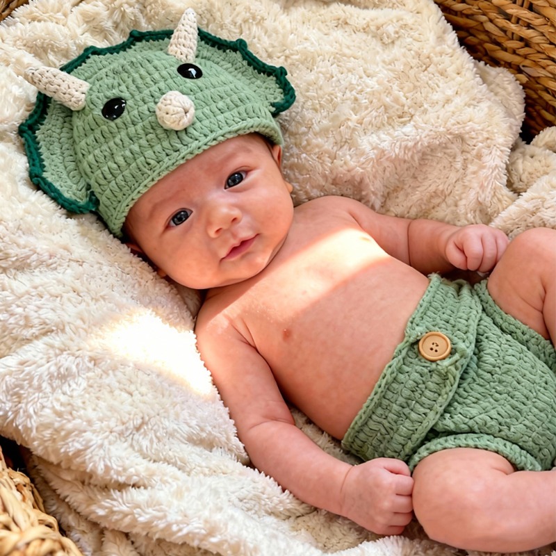 2 stuks gehaakte dinosaurus pa - Infant Photography Props Outfit recensie en prijs