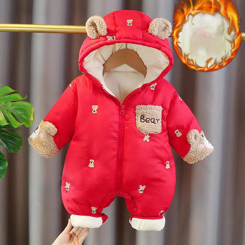 Winter pasgeboren baby romper  - Cotton Baby Onesies Zipper recensie en prijs