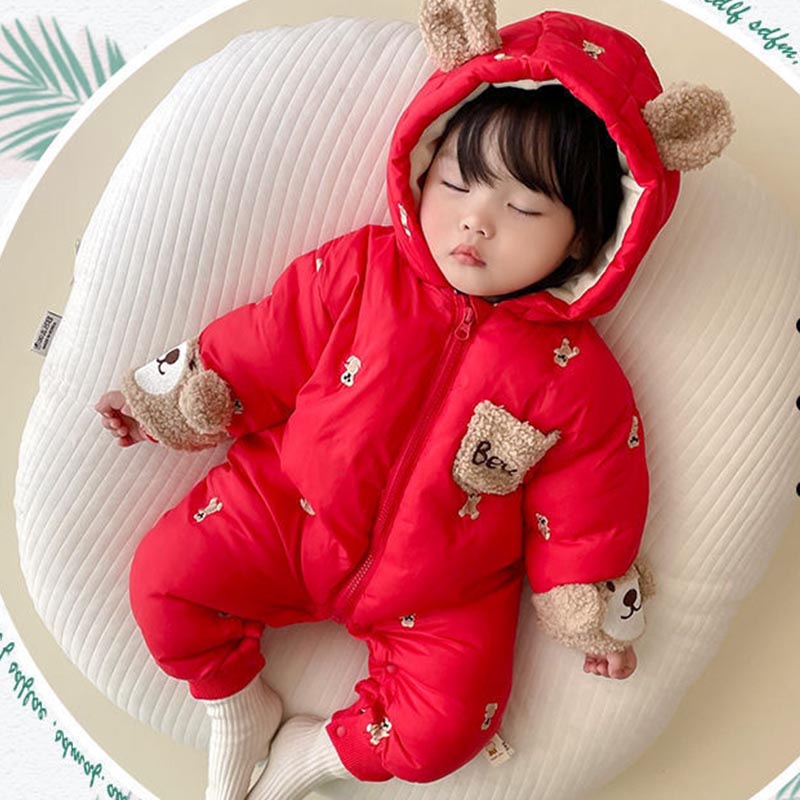 Winter pasgeboren baby romper  - Cotton Baby Onesies Zipper recensie en prijs