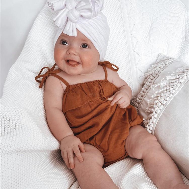 Zomer Baby Meisje Kleding Romp - Baby Summer Linen Sleeveless Jumpsuit recensie en prijs