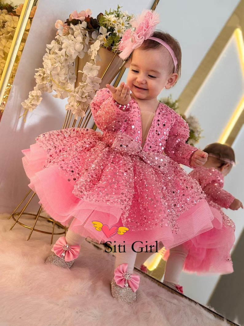 Roze prinses babyjurk bloemenm - Toddler Girl Tulle Party Dress recensie en prijs