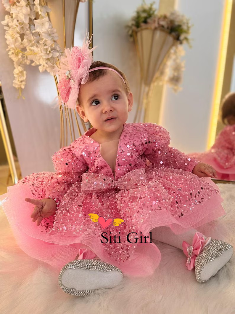 Roze prinses babyjurk bloemenm - Toddler Girl Tulle Party Dress recensie en prijs