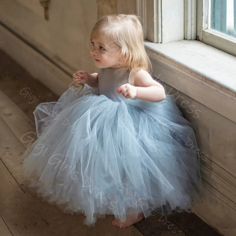 Blauwe bloemenmeisje jurk voor - Toddler Girl Tulle Party Dress recensie en prijs