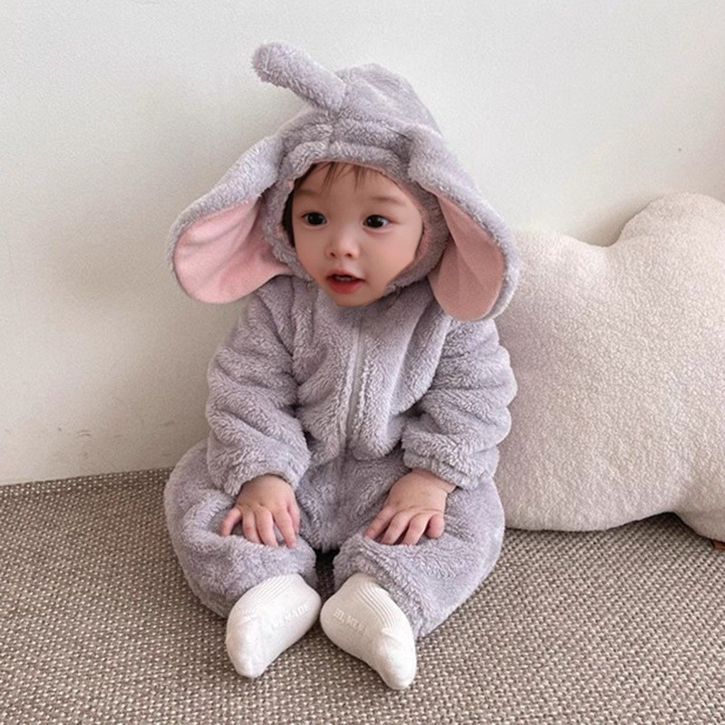 Schattige olifanten-onesie 202 - Cotton Baby Onesies Zipper recensie en prijs