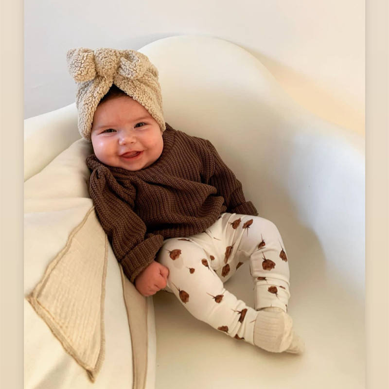 Leuke pasgeboren baby knoop tu - Infant Beanie Hat With Ears recensie en prijs
