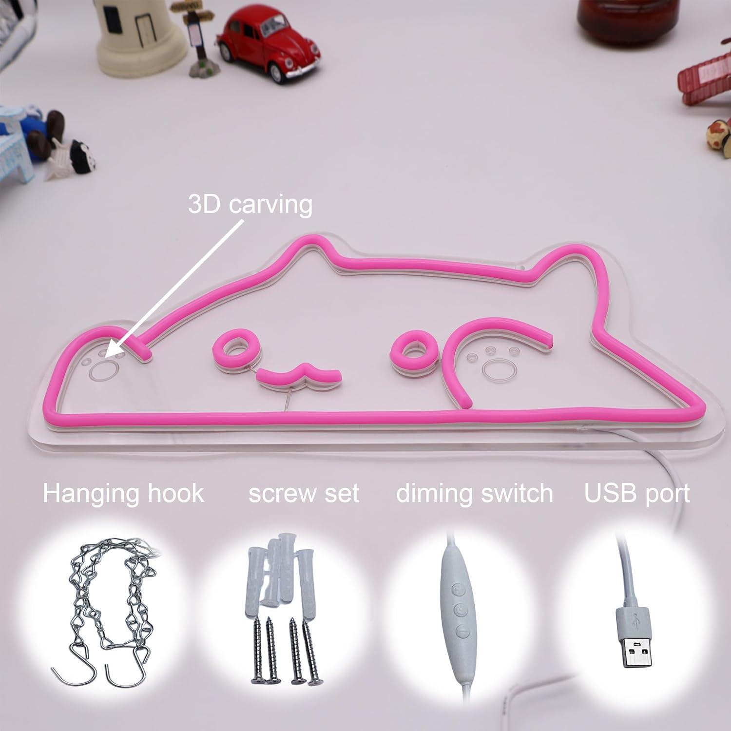Katten Neon Lichtreclame USB D - Nursery recensie en prijs