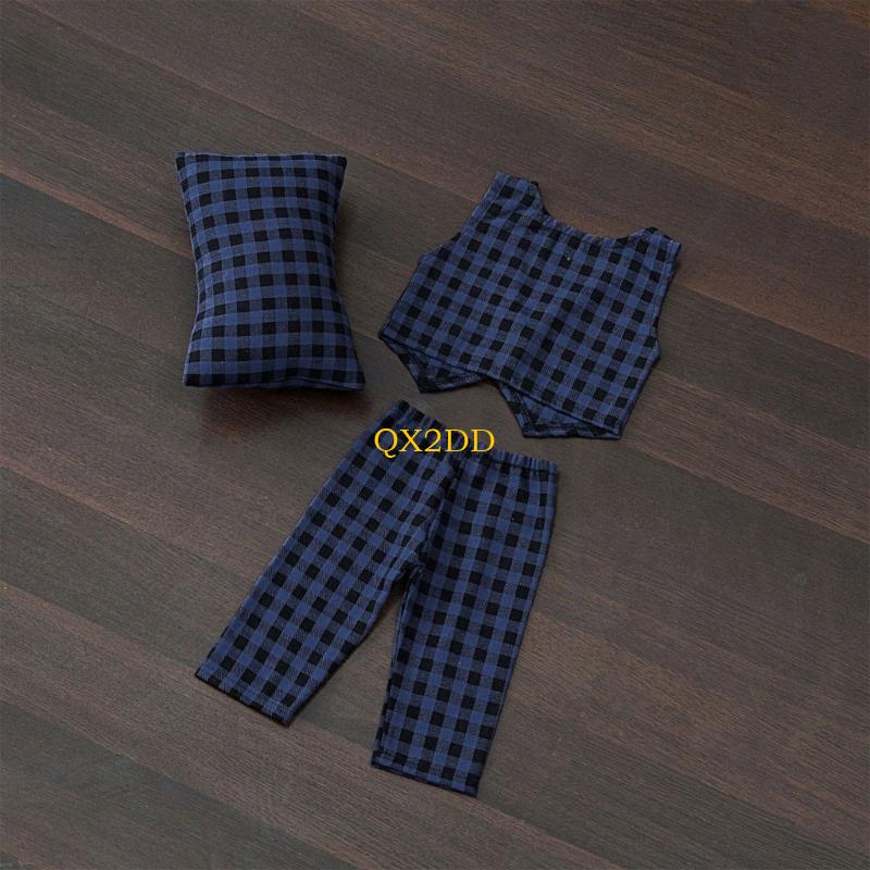 QX2D Geruit Kussen Broek & Ves - Infant Photography Props Outfit recensie en prijs