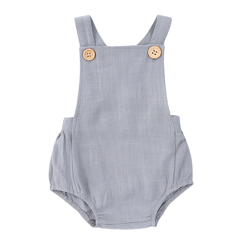 2023 zomer pasgeboren baby jon - Baby Summer Linen Sleeveless Jumpsuit recensie en prijs