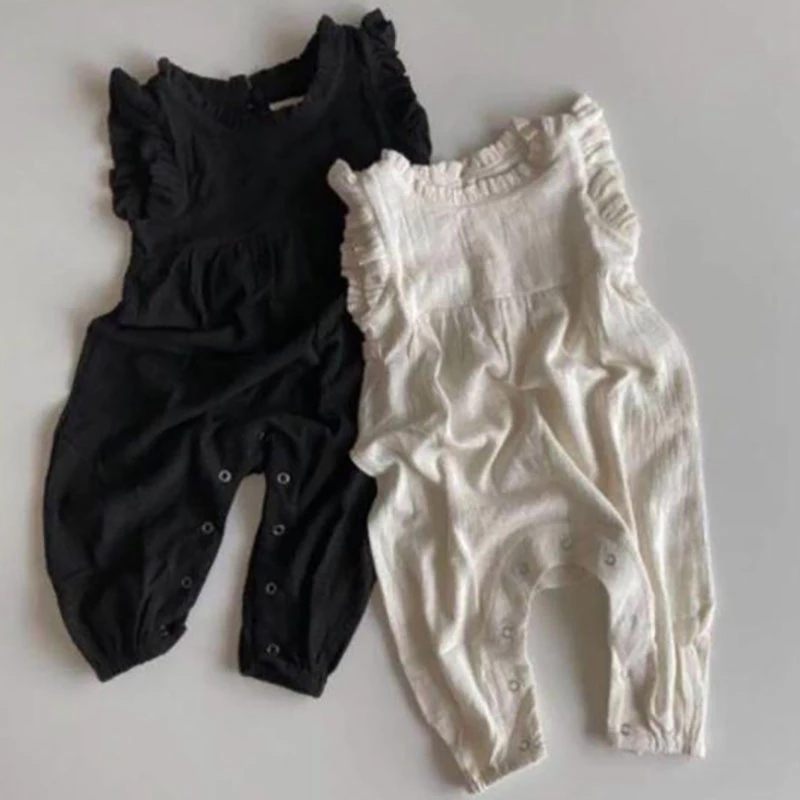 Milancel Zomer Baby Rompertjes - Baby Summer Linen Sleeveless Jumpsuit recensie en prijs