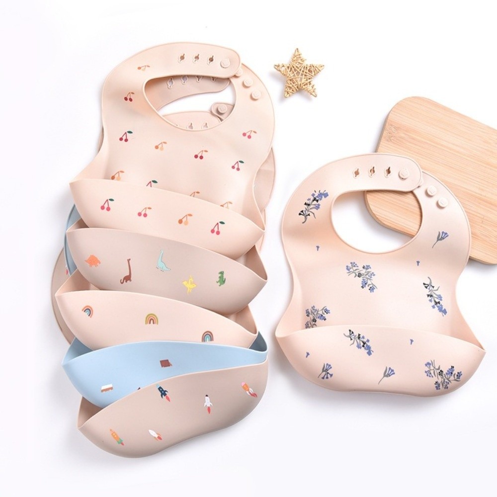 Nieuwe siliconen baby-eetslab  - Waterproof Baby Bibs Silicone recensie en prijs
