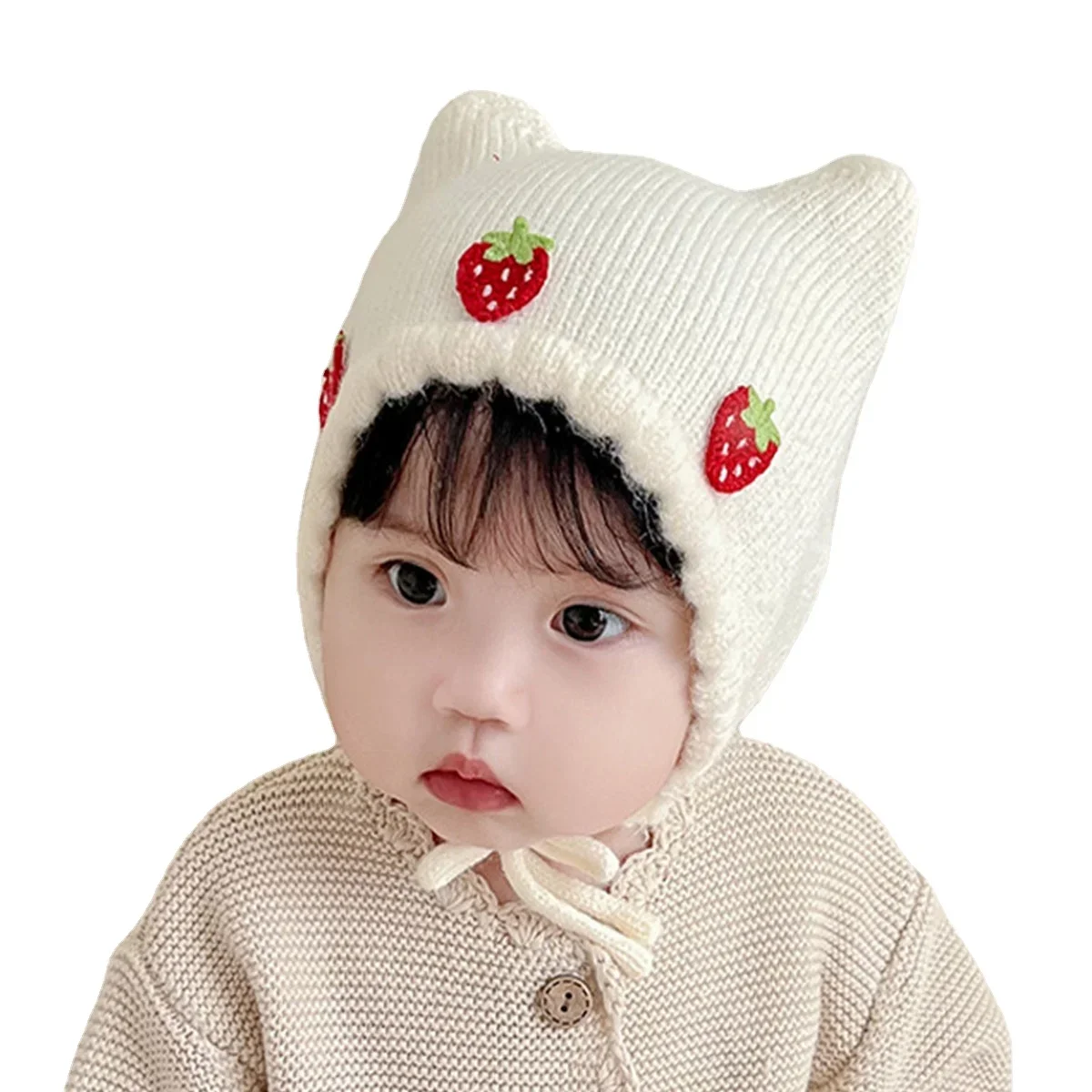 Nieuwe herfst winter babymeisj - Infant Beanie Hat With Ears recensie en prijs