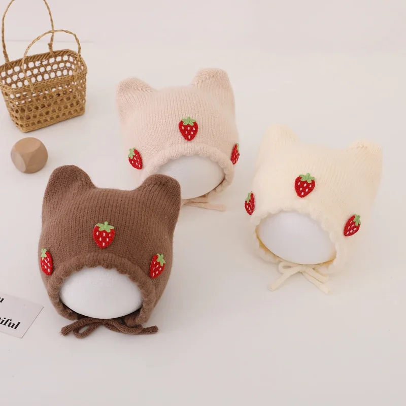 Nieuwe herfst winter babymeisj - Infant Beanie Hat With Ears recensie en prijs