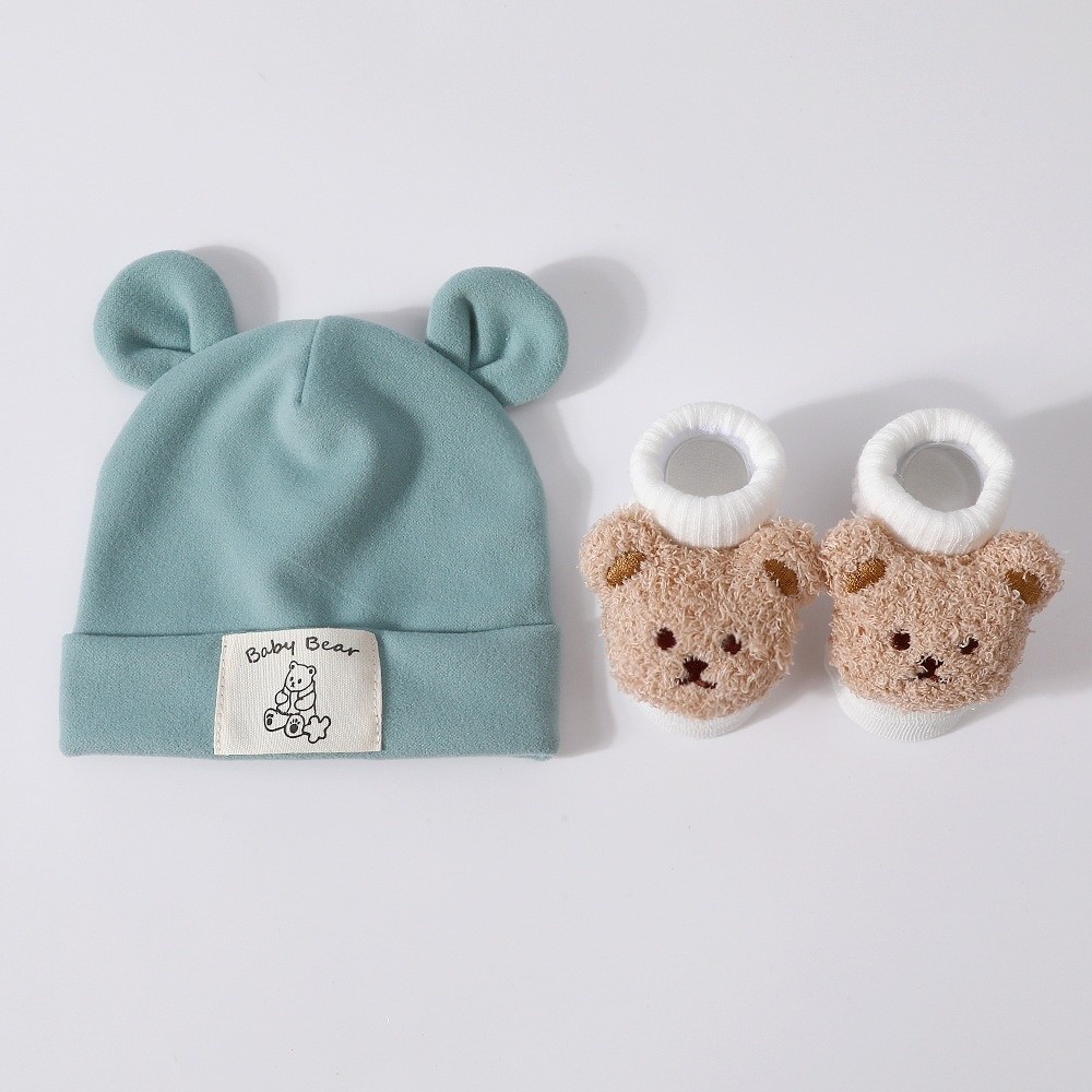 2 stks/set schattige katoenen  - Infant Beanie Hat With Ears recensie en prijs