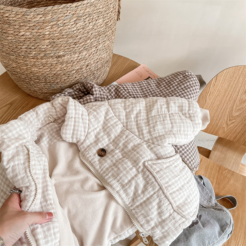 Kinderen Gingham Plaid Gewatte - Toddler Boy Winter Fleece Jacket recensie en prijs
