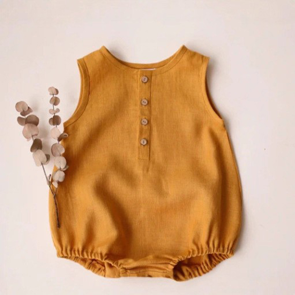 Pasgeboren Baby Jongens Linnen - Baby Summer Linen Sleeveless Jumpsuit recensie en prijs